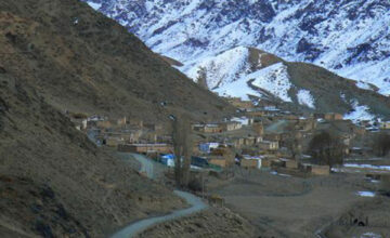 A mountain village in Kumul prefecture in an undated photo. Photo courtesy of an RFA listener